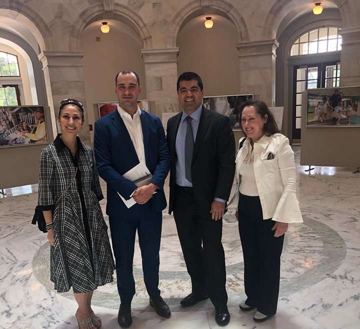 Dr. Bajoghli visiting US Senator Tim Kaine’s office as the president of the Medical Society of Virginia